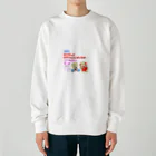 豆太郎と豆姫(まめこ)の豆兄妹の新年のご挨拶 Heavyweight Crew Neck Sweatshirt