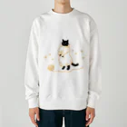 猫柳のニットのねこさん Heavyweight Crew Neck Sweatshirt