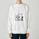 すぺ's shopのまつげを増量した猫 Heavyweight Crew Neck Sweatshirt