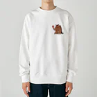 アナ５３ショップの(両面)体育座りするお馬スウェット(厚手)アナ５３ Heavyweight Crew Neck Sweatshirt