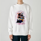 ヤママユ(ヤママユ・ペンギイナ)のうさぺん。(ハートフレーム) Heavyweight Crew Neck Sweatshirt