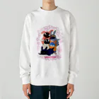 ヤママユ(ヤママユ・ペンギイナ)のうさぺん。(ハートフレーム) Heavyweight Crew Neck Sweatshirt