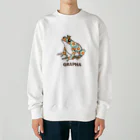 香庭くゆるのグラフロ/レトロ花/カエル Heavyweight Crew Neck Sweatshirt