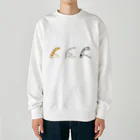 いきものや　のの（別館）のあなごにょろにょろ Heavyweight Crew Neck Sweatshirt