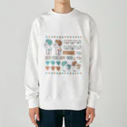 消しゴムはんこ屋おさとのかぼパンちゃん Heavyweight Crew Neck Sweatshirt