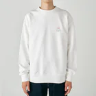 ワンコとカチューシャの白プードルとカチューシャ Heavyweight Crew Neck Sweatshirt