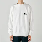 puikkoのUボート　笑うソードフィッシュ（右向き）（ワンポイント） Heavyweight Crew Neck Sweatshirt