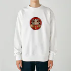 funny-boneの［赤］だるま 開運吉祥 達磨 Heavyweight Crew Neck Sweatshirt