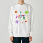 ecrin shopのhappiness お花 ヘビーウェイトスウェット