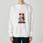 🦛ひぽまるちゃんねる🐨のバラドームミニキャラまるちゃん Heavyweight Crew Neck Sweatshirt