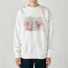 Keriiのイラストのシャボン玉アート　ピンク系 Heavyweight Crew Neck Sweatshirt