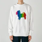 chicodeza by suzuriのカラフルチワワのシルエット Heavyweight Crew Neck Sweatshirt