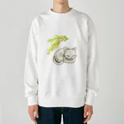 星屑とたんぽぽの猫とミモザ Heavyweight Crew Neck Sweatshirt