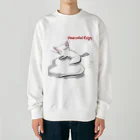 Mahiroshka まひろ朱夏 絵と音楽のPeaceful Cats おやすみ Heavyweight Crew Neck Sweatshirt