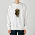 茶トラねこずのあくび猫のシロ Heavyweight Crew Neck Sweatshirt