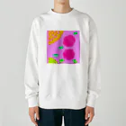 Noëlのピンクとお花 Heavyweight Crew Neck Sweatshirt