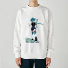 スライムバケツ店の有馬千草ママ冷音ちゃん（右手異空間B） Heavyweight Crew Neck Sweatshirt