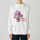 はりねずこのイラストのゲームオン！モモちゃん Heavyweight Crew Neck Sweatshirt