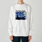 art-laboratory 絵画、芸術グッズのゴッホの星月夜 Tシャツ Heavyweight Crew Neck Sweatshirt