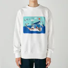 Fortune Campers そっくの雑貨屋さんのさおりん号で釣りしよう Heavyweight Crew Neck Sweatshirt