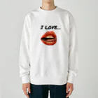 浜昼顔のアイラブ❤ Heavyweight Crew Neck Sweatshirt