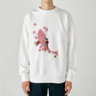 cuuyabowの鯉のぼり・和柄＆スプラッシュ / Red Heavyweight Crew Neck Sweatshirt