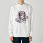 blossomのピンク✖紫系の地雷女の子 Heavyweight Crew Neck Sweatshirt