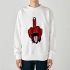 TRAVA design SHOPの挑発（赤） Heavyweight Crew Neck Sweatshirt