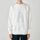 ragdollcatのwoman sitting in chair Heavyweight Crew Neck Sweatshirt