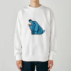 mudaboeのmudaboeトイプー(blue) Heavyweight Crew Neck Sweatshirt