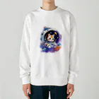 dolphineのとっても可愛いネコの宇宙飛行士 Heavyweight Crew Neck Sweatshirt