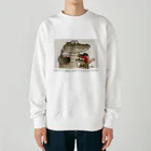 あめみやのとあるアメリカアリゲーターの親子の肖像画 Heavyweight Crew Neck Sweatshirt