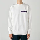 リジット・モータースポーツのALPHA紺-RIGID紺-TETRX紫 Heavyweight Crew Neck Sweatshirt