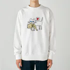 ししゃもねこ社のガクブルししゃもねこ Heavyweight Crew Neck Sweatshirt