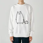 うさやのお散歩をするかわいいねこ Heavyweight Crew Neck Sweatshirt