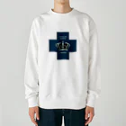 y.nyanmo やよにゃんものメディカルクラウン十字シリーズ Heavyweight Crew Neck Sweatshirt