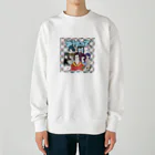 ¥anagawa Recordsのムルアイ画伯のうみのてメンバーキラステッカー風 Heavyweight Crew Neck Sweatshirt