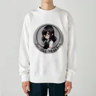 Jimiko Maiden (ジミコメイデン)の【Jimiko Maiden】にっこりメイド（ディフォルメ） Heavyweight Crew Neck Sweatshirt