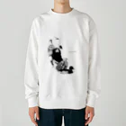 ushidahanatoriの野付半島の野鳥 Heavyweight Crew Neck Sweatshirt