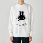 ツギハギ ニクの【Boxed * Rabbit】黒Ver Heavyweight Crew Neck Sweatshirt