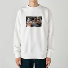 sacoccoの食品サンプル　プリンアラモード Heavyweight Crew Neck Sweatshirt