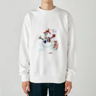 指定就労継続支援Ｂ型事業所ハッピーワークの雪だるま　ハッピーワーク Heavyweight Crew Neck Sweatshirt