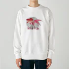 大正ロマン・昭和モダンの小原古邨_金魚二匹 Heavyweight Crew Neck Sweatshirt