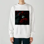 LunaNocturneの赤い薔薇の休息 Heavyweight Crew Neck Sweatshirt