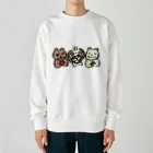 もののけCo.のくまくまファミリー Heavyweight Crew Neck Sweatshirt