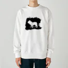 chicodeza by suzuriの墨絵のフレンチブルドッグ Heavyweight Crew Neck Sweatshirt