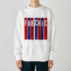 fab chic ファブシックのトリコロールfab chic Heavyweight Crew Neck Sweatshirt