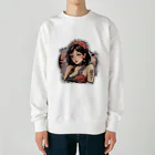 streetsnapの可愛いタトゥーだらけの女性、片面プリントスウェット、期間限定 Heavyweight Crew Neck Sweatshirt