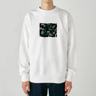 らくがき子さんのものづくり工房の花と植物 Heavyweight Crew Neck Sweatshirt