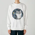 まりもの宇宙ユキヒョウ Heavyweight Crew Neck Sweatshirt